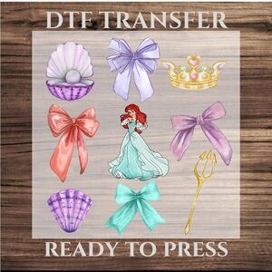 New Ariel DTF Iron on decal